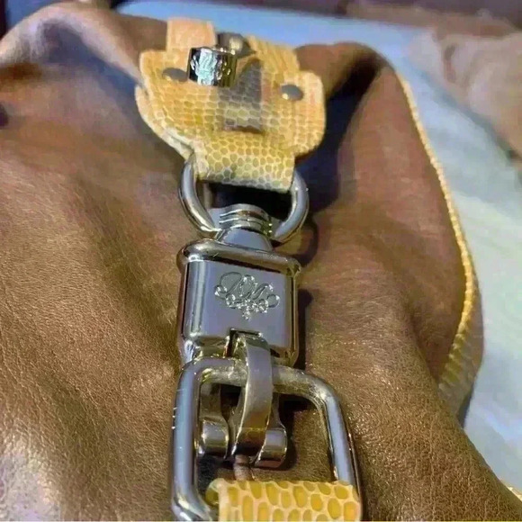 Rebecca Minkoff Satchel. Two Toned. Leather Tan and Brown color. - Picture 8 of 14